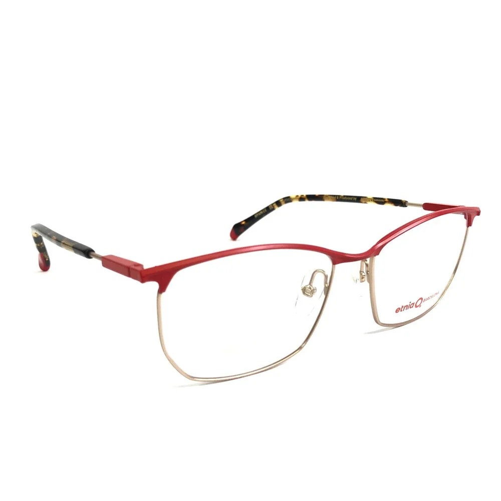 Etnia Barcelona Eyeglasses Frames UME PGRD Pink Gold Red Rose Gold 56-17-142